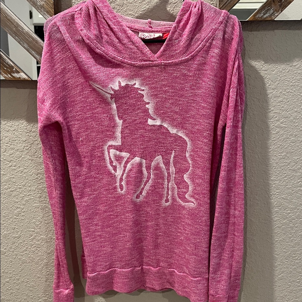 SO Heathered Pink Knit Sweater
